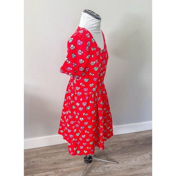 Modcloth Red Heart Print Midi Dress - Picture 6 of 15